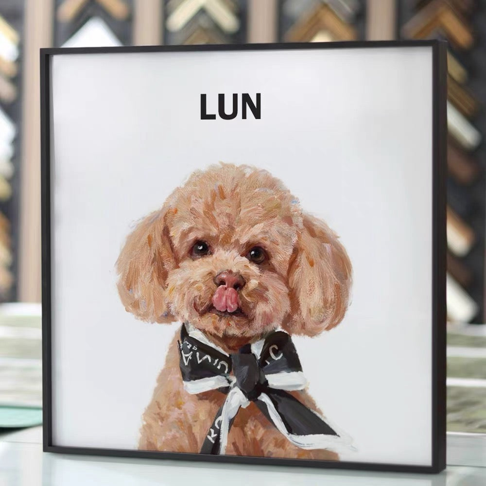 Custom Digital Pet Portrait – Modern Minimalist